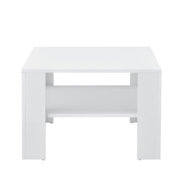 Table Basse de Salon Aachen 60 x 60 x 40 cm Blanc [en.casa] 