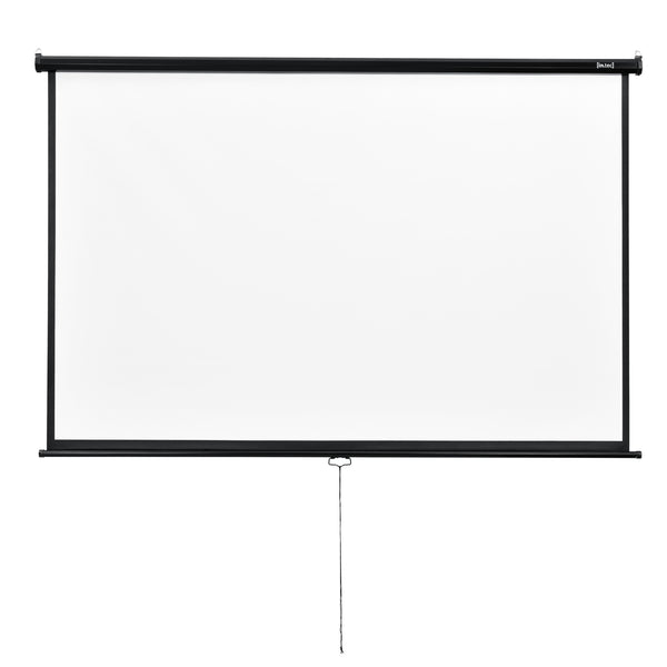[in.tec] Écran de Projection Déroulable avec Boîtier en Acier Cinéma à la Maison 113 Pouces Polyester et PVC