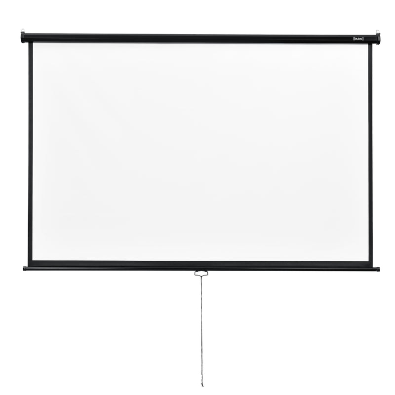 Croquis coté [in.tec] Écran de Projection Déroulable avec Boîtier en Acier Cinéma à la Maison 113 Pouces Polyester et PVC