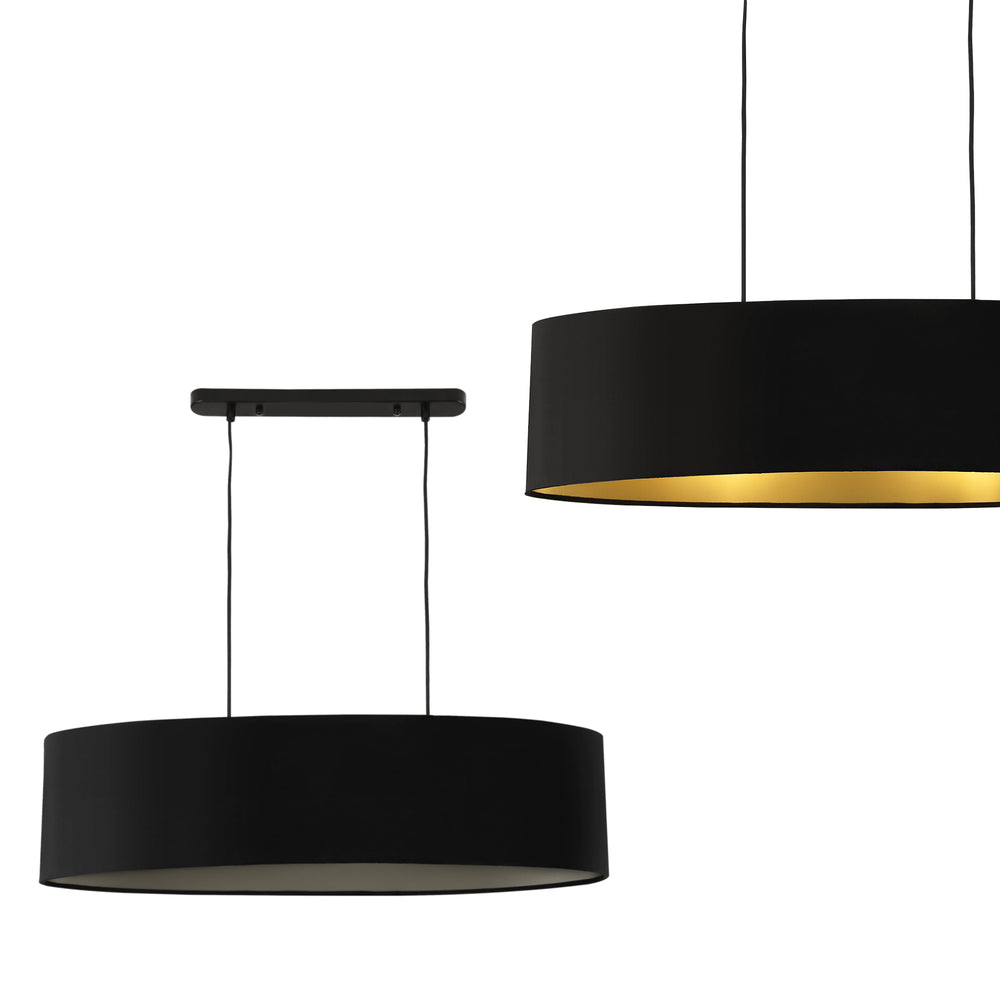 Stijlvolle hanglamp Minsk 2xE27 zwart