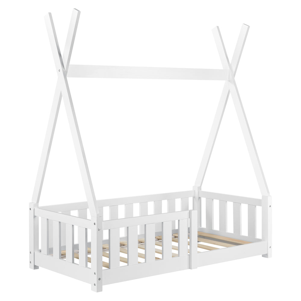 Kinderbed Helsingborg 70x140 cm Wit [en.casa] - premiumXL