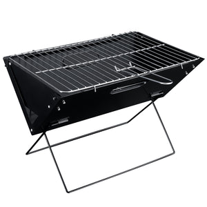 Barbecue BBQ Grille Pliable Portable avec Sac pour Camping Pique-Nique Plage Acier Noir 45 cm x 30 cm x 30 cm [pro.tec] 