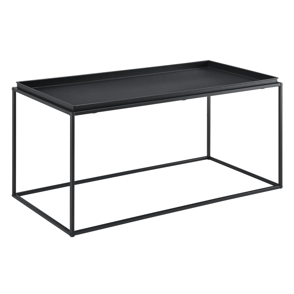 Table basse Nyker 47x100x50 cm design industriel noir en.casa - premiumXL