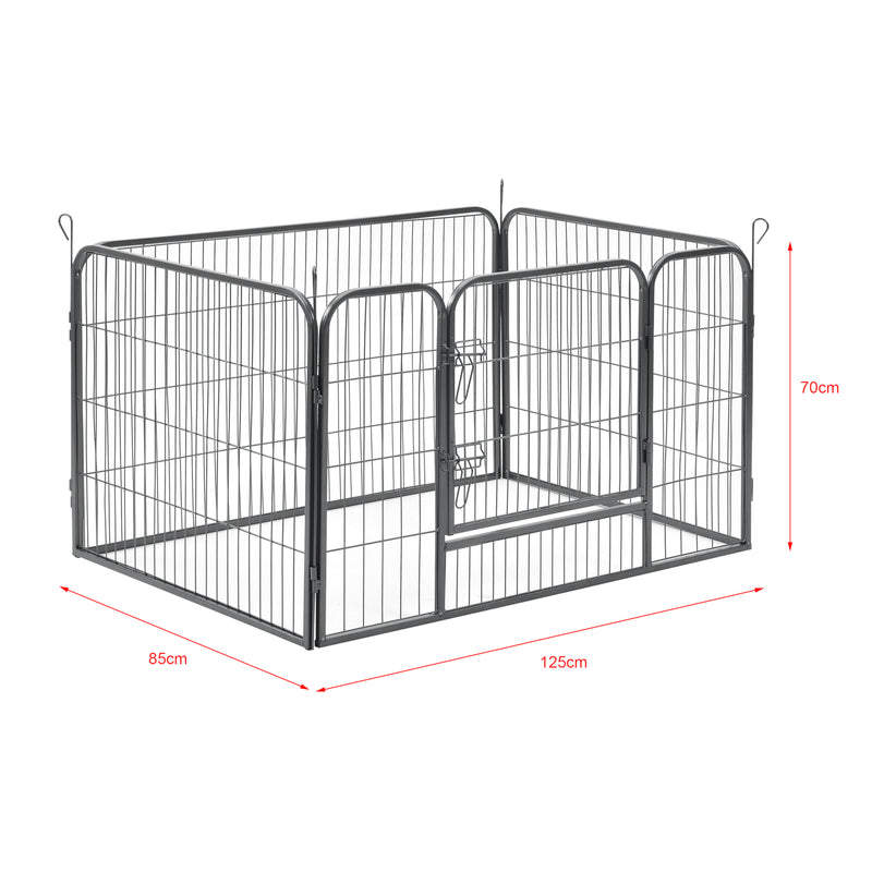 Maatschets Hondenren puppyren met 4 kennelpanelen 70 cm hoog