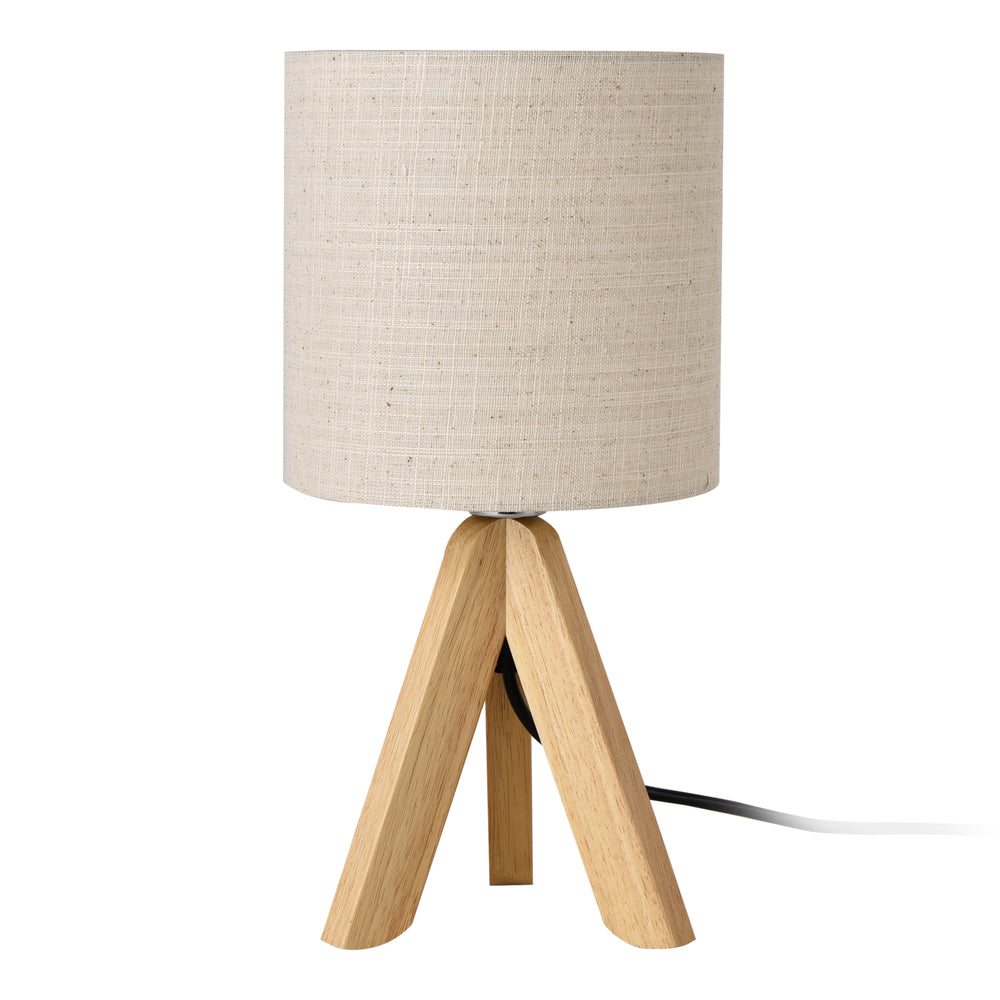 Lampe de table Koblenz E14 Max. 40W avec pieds en bois Beige lux.pro - premiumXL