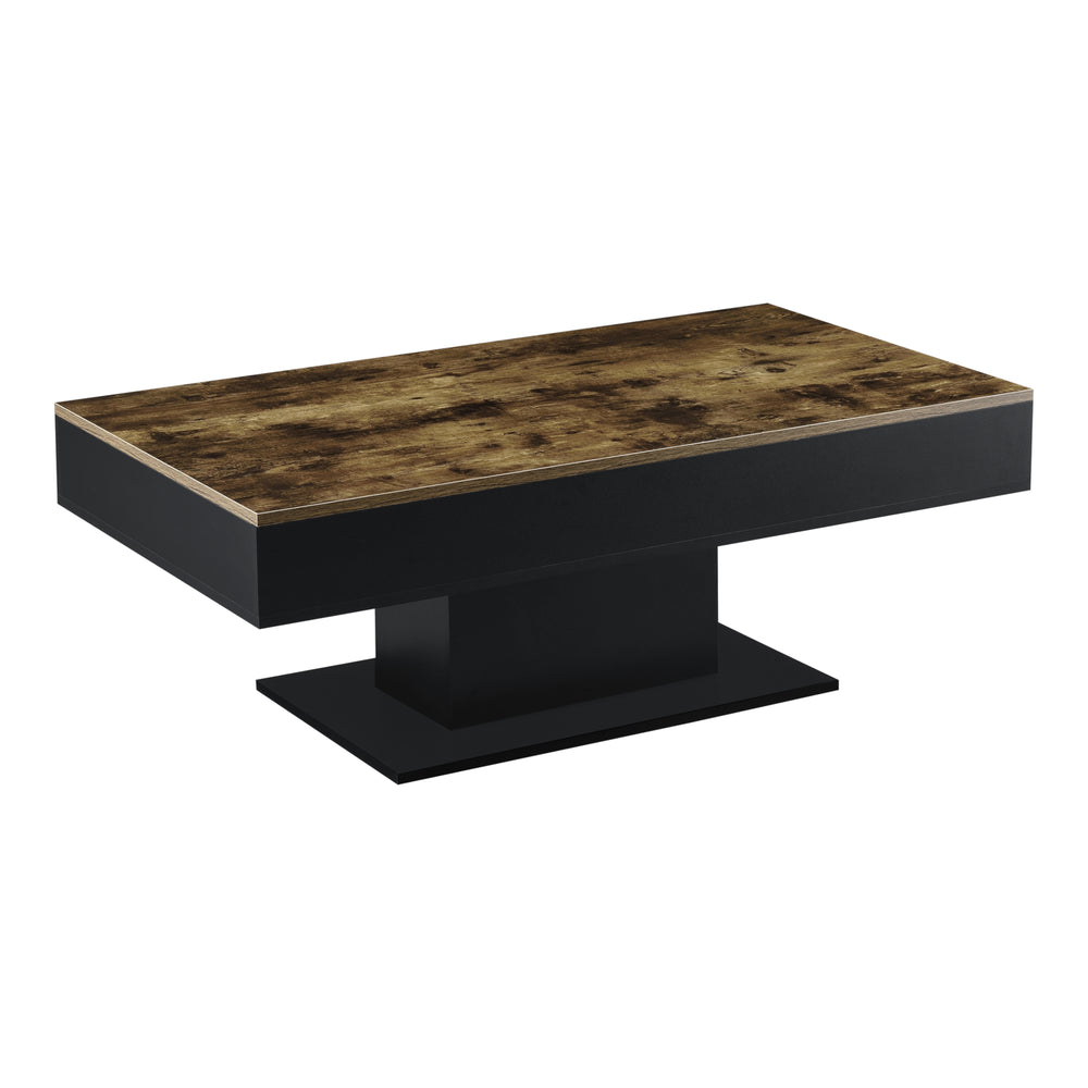 Table basse Lünen aspect bois/noir [en.casa] - premiumXL