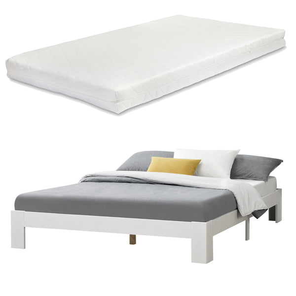 Houten bed Raisio grenen met bedbodem en matras - 18 varianten