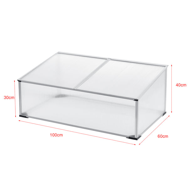 Tuinkas kweekkas mini 100x60x30-40 cm polycarbonaat