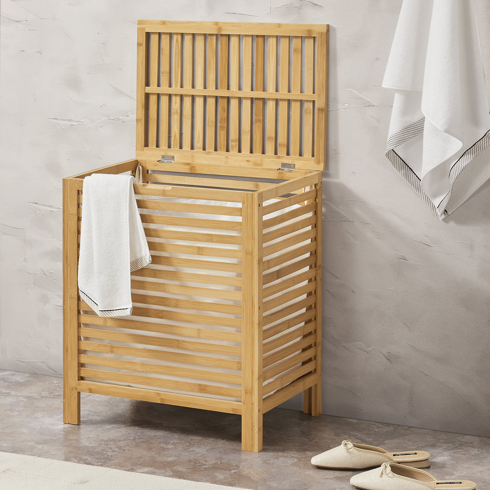 Panier à linge en bambou Skövde [en.casa] - premiumXL