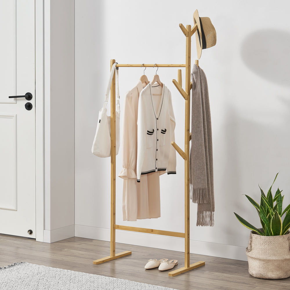 Bamboe kapstok Nordreisa 65x40x170cm [en.casa] - premiumXL