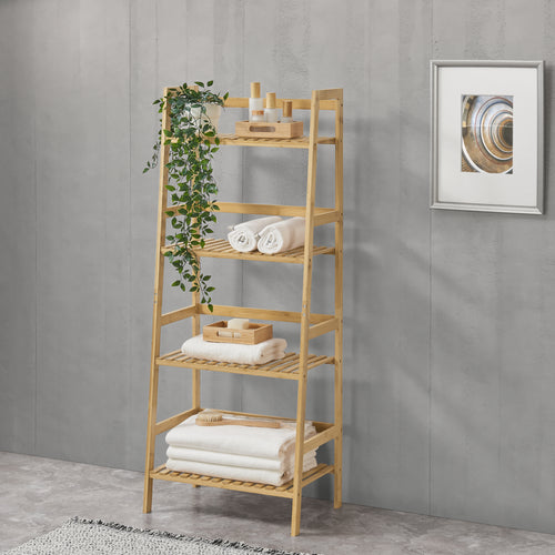 [en.casa] Opbergrek staand Vinje met 4 planken 48x32x123 cm