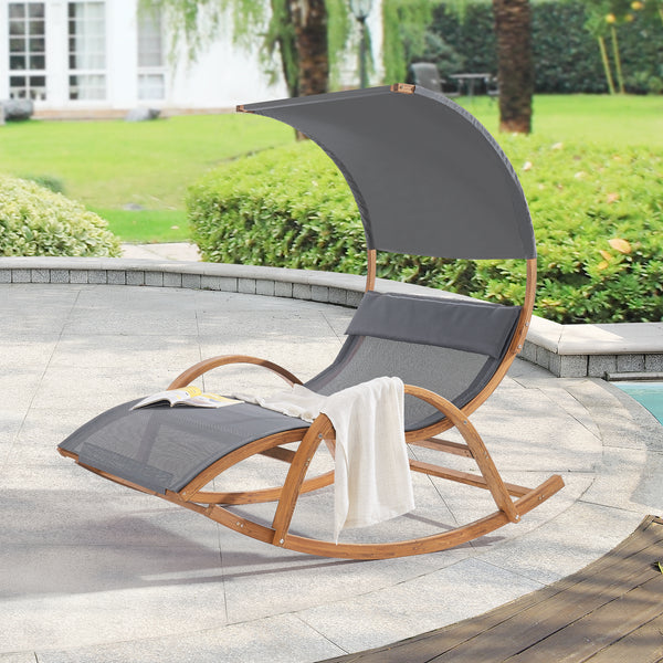 [en.casa] Ligbed schommelstoel Kasos 181x135x190 cm