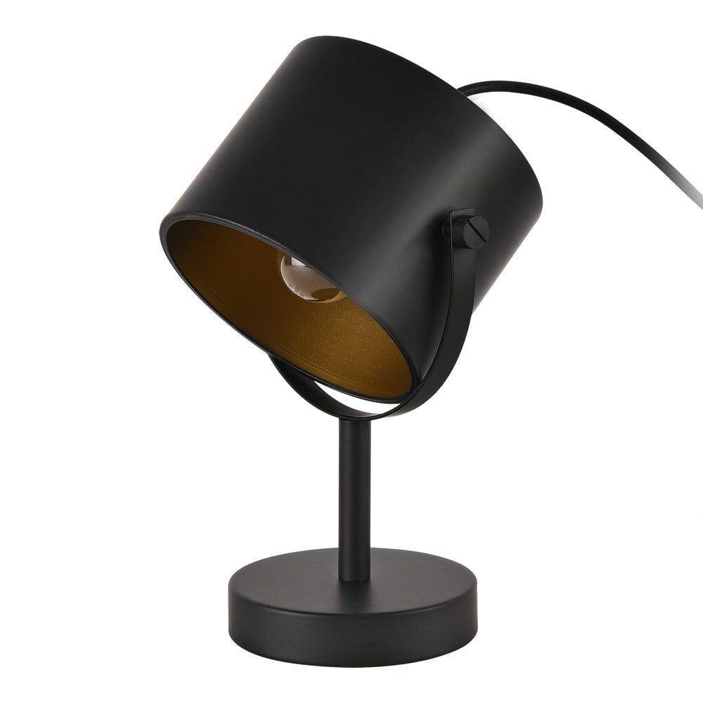 Lampe de table Farstorp 1 x E27 Noir [lux.pro] - premiumXL