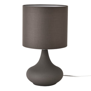 Lampe de bureau Pilgrimstad 34 cm en métal et textile anthracite gris [lux.pro]