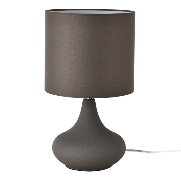 Lampe de bureau Pilgrimstad 34 cm en métal et textile anthracite gris [lux.pro]