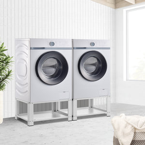 [en.casa] Wasmachine sokkel dubbel Cremlingen verhoger met planken