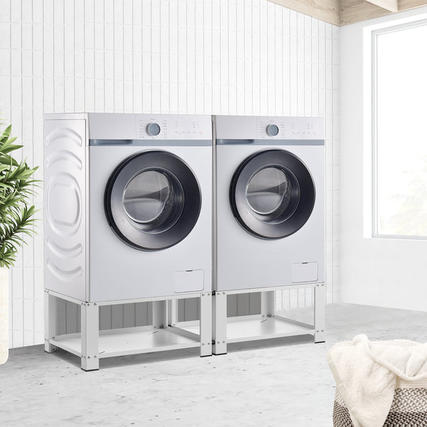 [en.casa] Wasmachine sokkel dubbel Cremlingen verhoger met planken