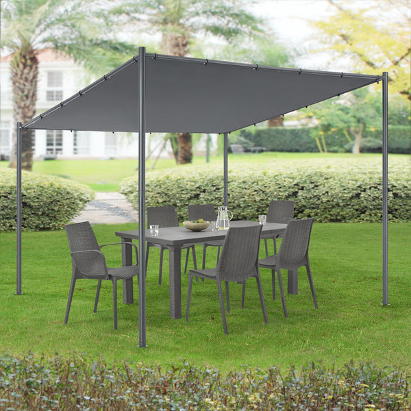 [en.casa] Paviljoen Carunchio partytent 3x2,85x2-24,8 m donkergrijs