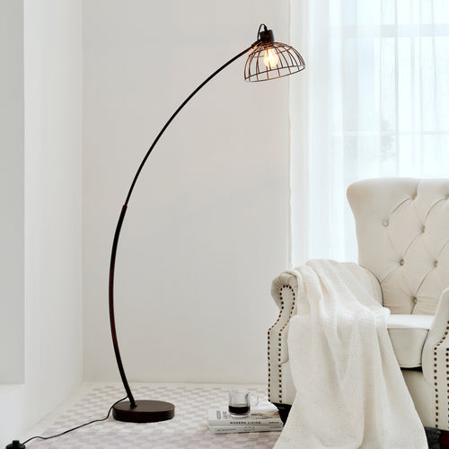 [lux.pro] Vloerlamp staande lamp Portsmouth metaal 160 cm roestbruin