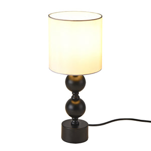 Lampe de bureau Wrexham E14 en métal 40 cm noir et blanc [lux.pro]