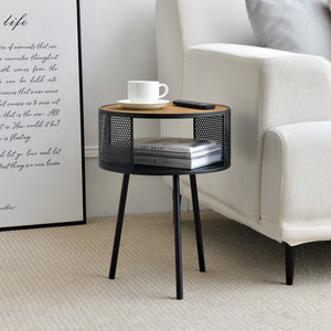 Table d’appoint Bjørnsund rond 34 cm de large [en.casa] - premiumXL