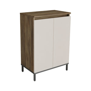 [en.casa] Schoenenkast Lieksa 85,5x60x35,5cm eiken grijs