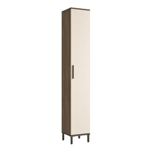Armoire à porte Lieto 6 niveaux 183,5 x 29,5 x 29,5 cm chêne gris / beige [en.casa]