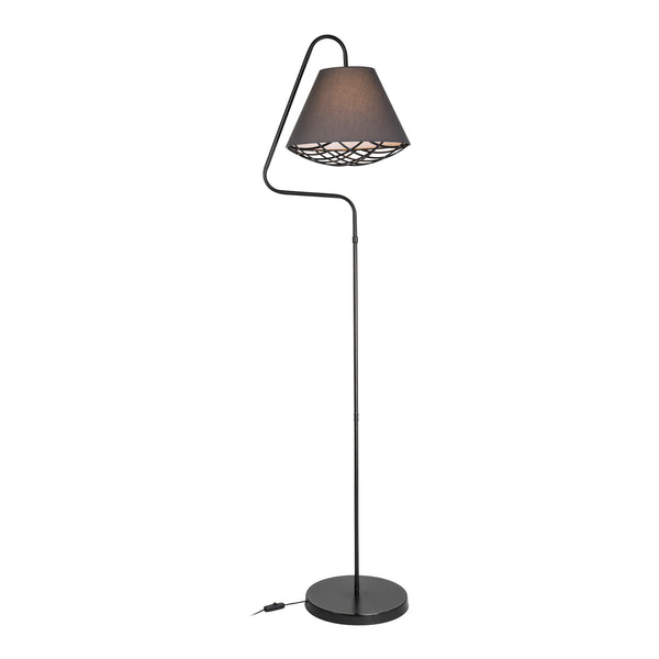 [lux.pro] Staande lamp vloerlamp Gateshead E27 zwart en grijs
