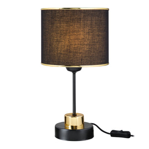 [lux.pro] Tafellamp bureaulamp Gravesend E27 zwart en koperkleurig