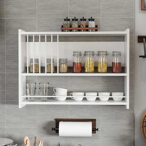 [en.casa] Wandplank Helsingør 60x84x20 cm wit