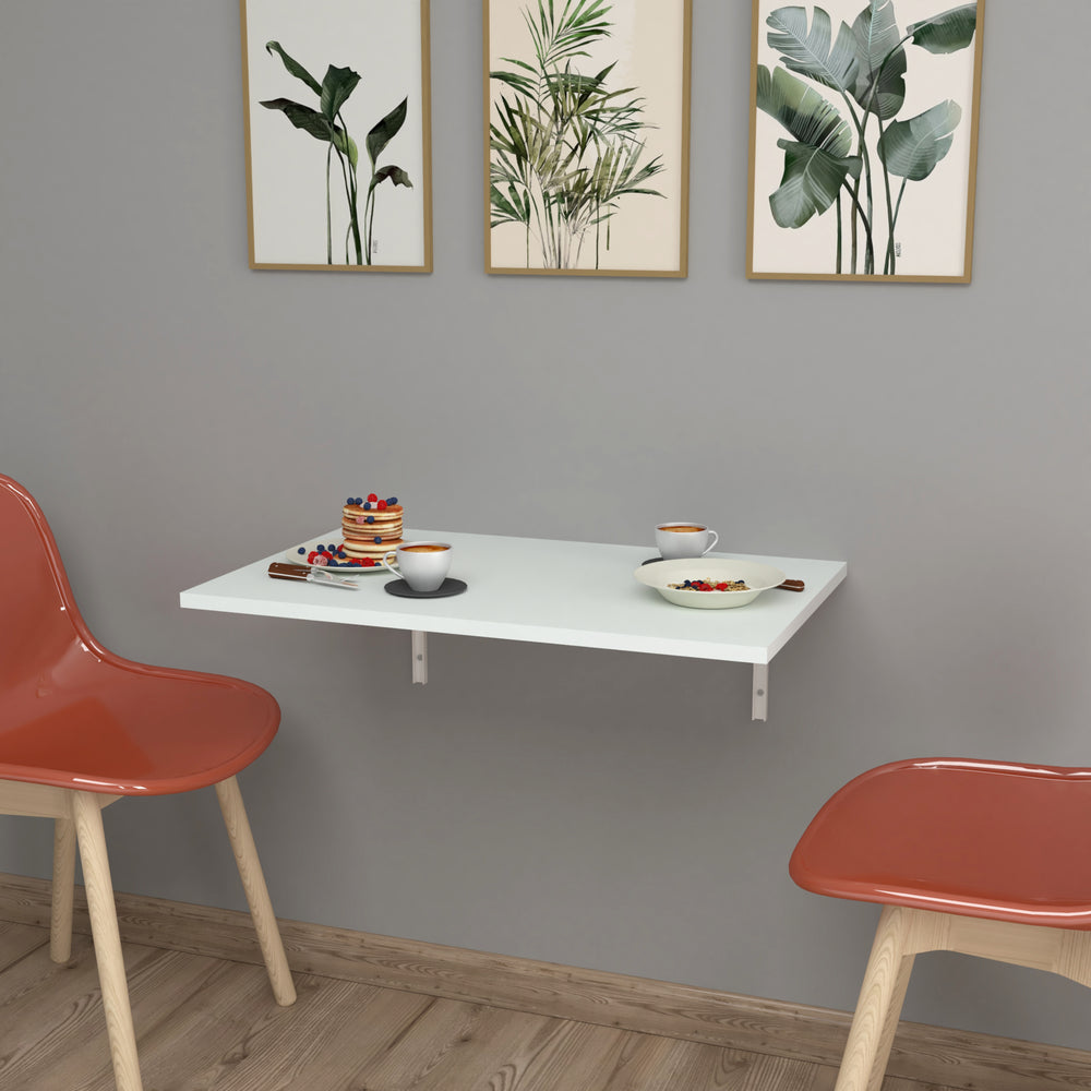 Wandklaptafel Klepp 72x45cm Wit [en.casa] - premiumXL
