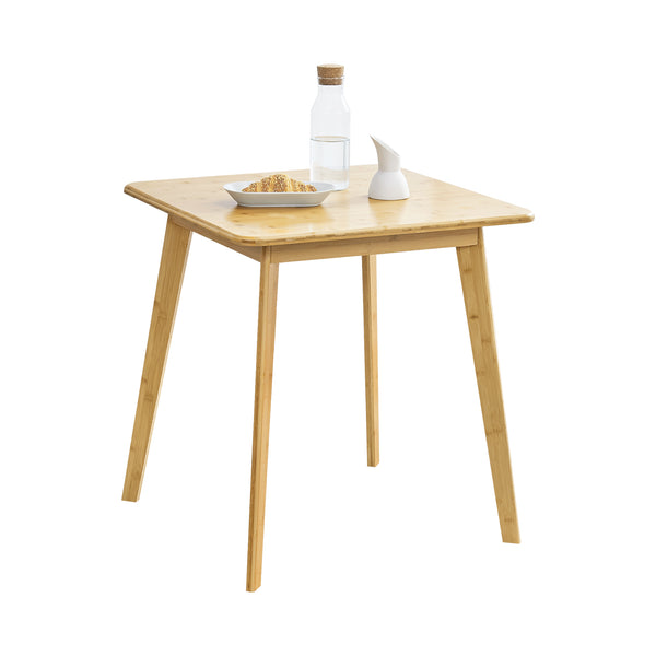 [en.casa] Eettafel Närpes bamboe 70x70x75 cm houtkleurig