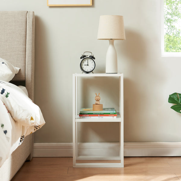 Table d'appoint carrée Thyholm 55 x 30 x 30 cm blanc [en.casa]