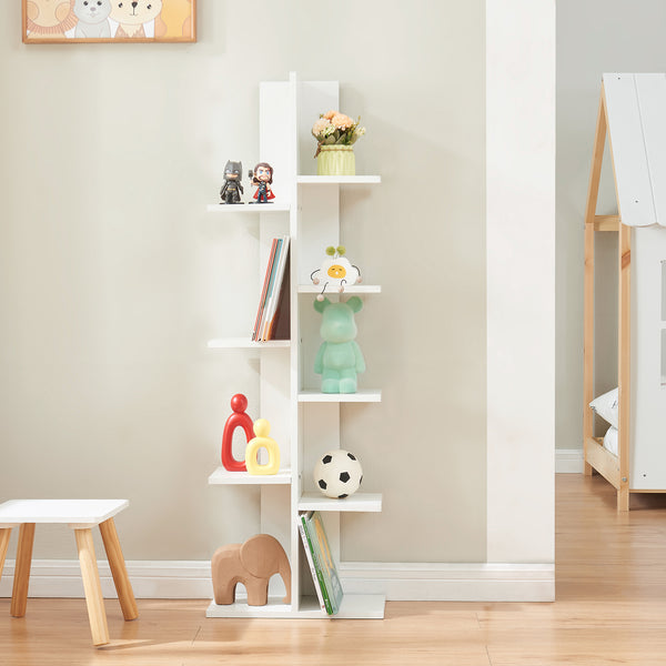 [en.casa] Boekenkast Rødekro schap 122x40x20 cm wit