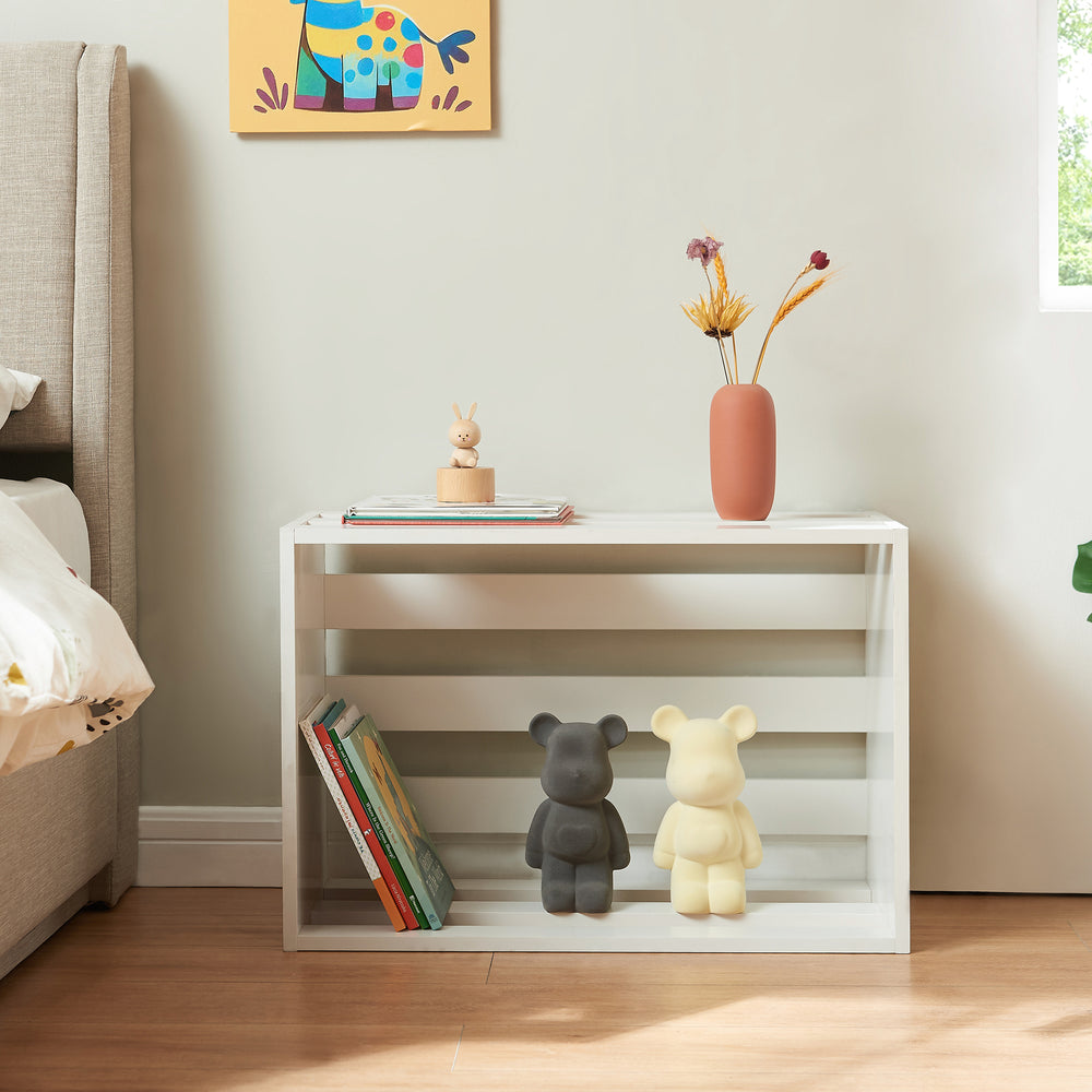Table d’appoint Rønde 43x64x33 cm blanc [en.casa] - premiumXL