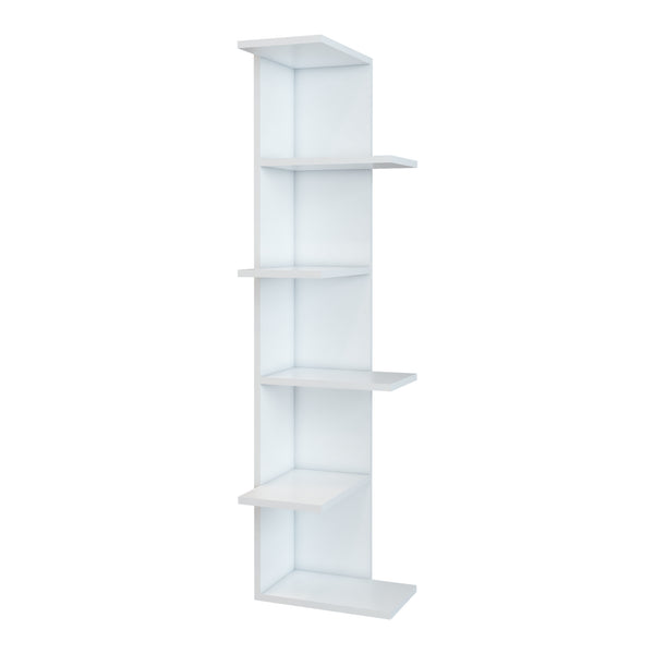[en.casa] Boekenkast Pandrup schap 141x37x22 cm wit