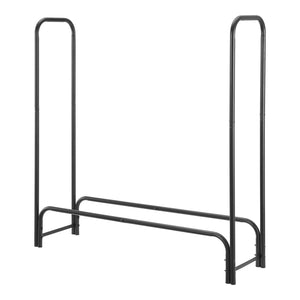 [casa.pro] Metalen brandhout rek houtopslag 124x124x34,5 cm zwart