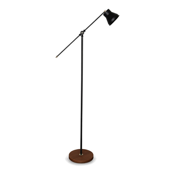 Lampadaire Peterborough hauteur 145 cm E14 effet bois / noir [lux.pro]