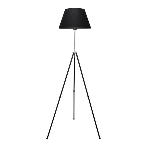 Lampadaire Livingston hauteur 150 cm E27 noir / argenté [lux.pro]