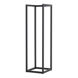 [en.casa] Brandhout rek Tanum houtopslag 35x35x120 cm zwart