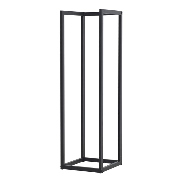 [en.casa] Brandhout rek Tanum houtopslag 35x35x120 cm zwart