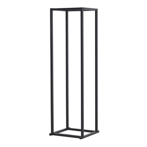 Range-bûches Tibro en acier 35 x 35 x 120 cm noir [en.casa]