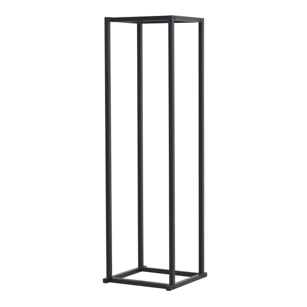 Range-bûches Tibro en acier 35 x 35 x 120 cm noir [en.casa]