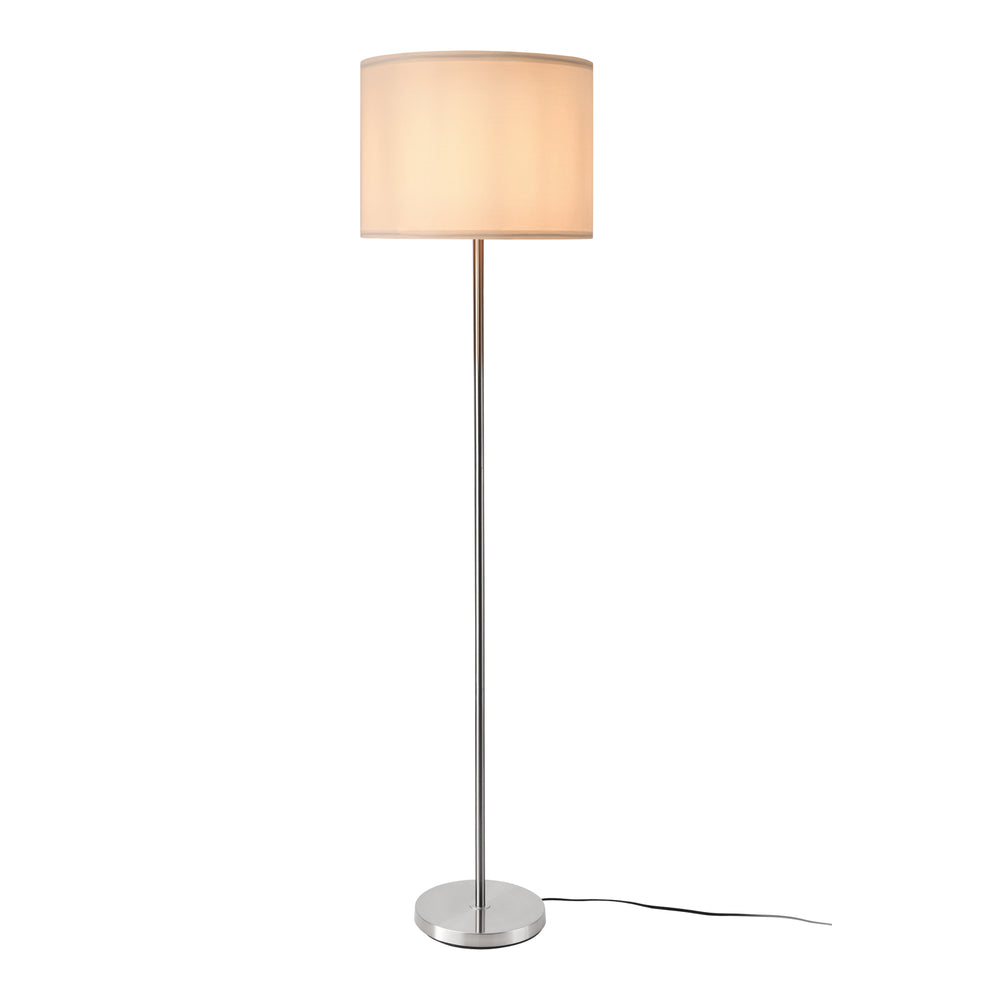 Lampadaire Tamworth E27 argent textile [lux.pro] - premiumXL