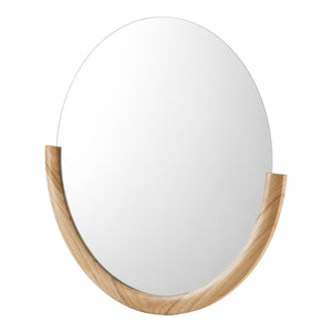 Miroir mural Atri rond eucalyptus 61 x 64 cm naturel [en.casa]