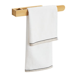 [en.casa] Handdoekrek Tønsberg voor wandmontage 38x5x4 cm bamboe