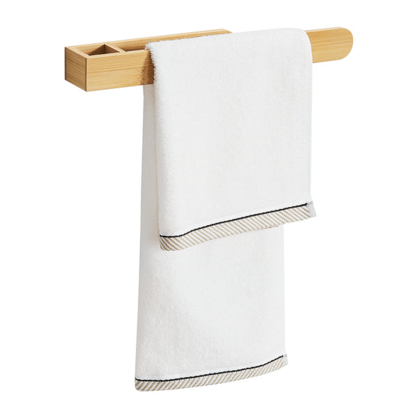 [en.casa] Handdoekrek Tønsberg voor wandmontage 38x5x4 cm bamboe