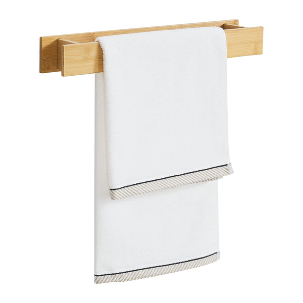 Porte-serviettes Timrå mural à coller bambou [en.casa]