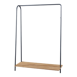 Penderie à vêtements Ørbæk avec une surface de rangement noir effet bois [en.casa]