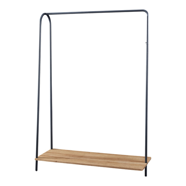 Penderie à vêtements Ørbæk avec une surface de rangement noir effet bois [en.casa]